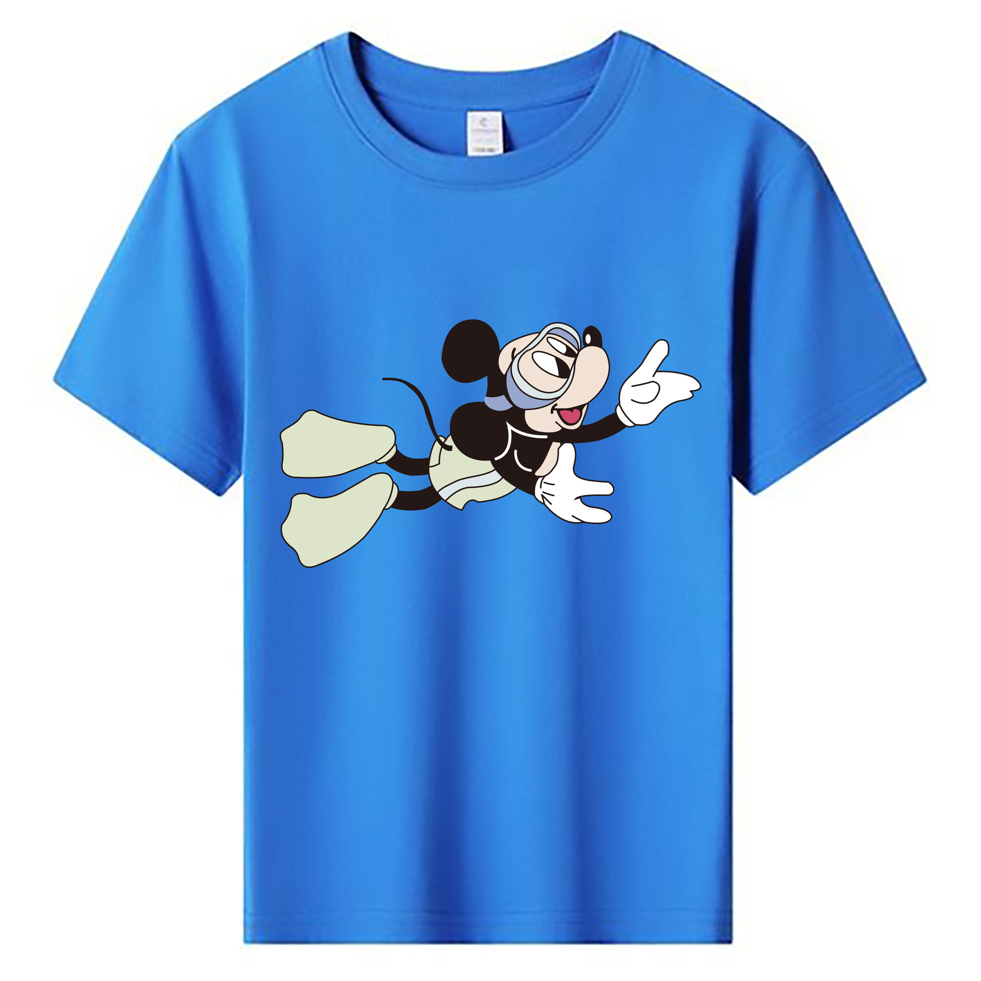 ミッキーマウス Mickey Mouse 綿100％キッズTシャツ（フロントプリント）